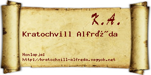 Kratochvill Alfréda névjegykártya